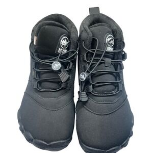 HIKE OUTDOOR Black Waterproof Winter Boots Slip On Drawstring Size EU 39